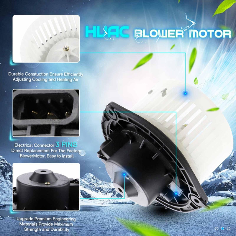 ILONPA ABS Heater Blower Motor Fan Fits for Buick Lesabre/Cadillac Deville/Pontiac Bonneville 2002 2003 2004 2005, Cadillac Seville 2003-2004, Oldsmobile Aurora 2002-2003, Replaces 89018521 700110 GM3126126 - Image 5